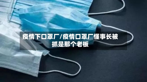 疫情下口罩厂/疫情口罩厂懂事长被抓是那个老板