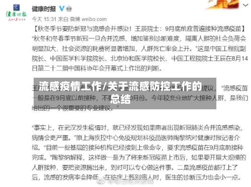 流感疫情工作/关于流感防控工作的总结-第2张图片