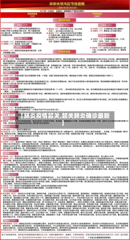 【肺炎疫情韶关,韶关肺炎确诊最新】-第3张图片