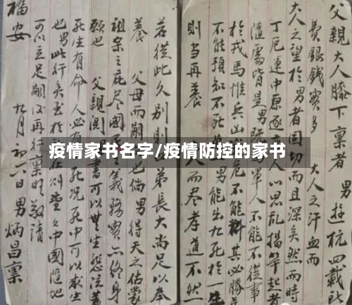 疫情家书名字/疫情防控的家书