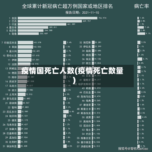疫情国死亡人数(疫情死亡数量)