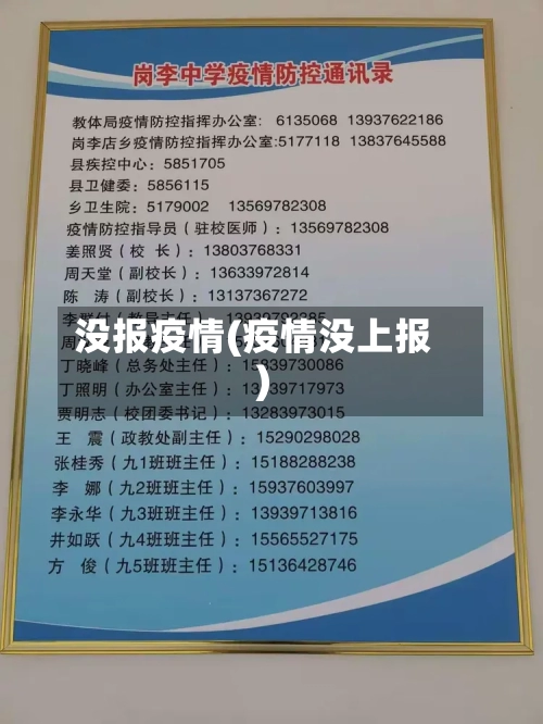 没报疫情(疫情没上报)-第2张图片