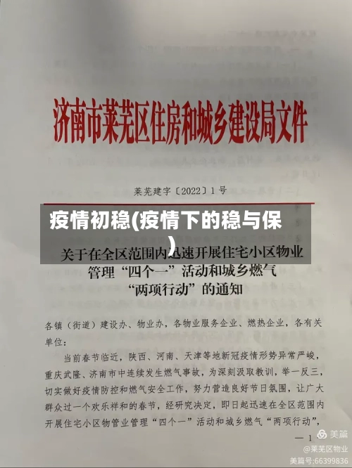 疫情初稳(疫情下的稳与保)-第2张图片